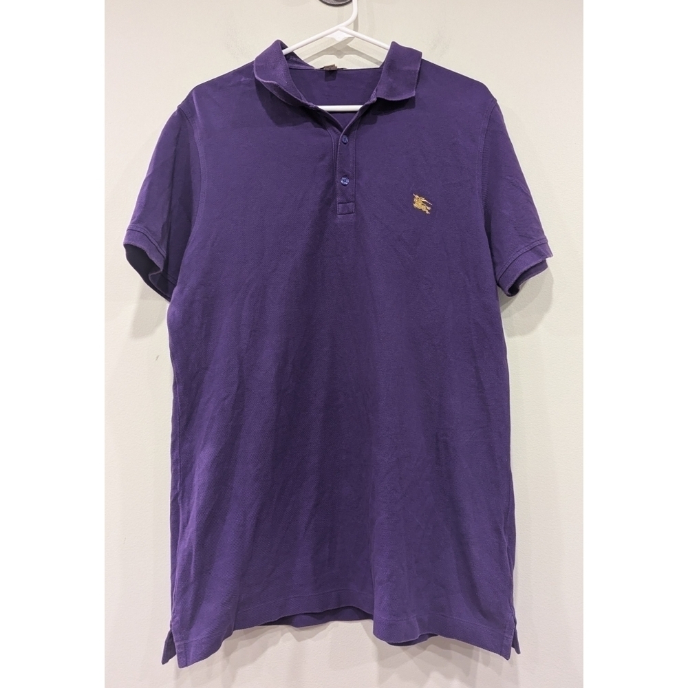 Burberry Brit Royal Purple Short Sleeve Cotton Polo Size XL